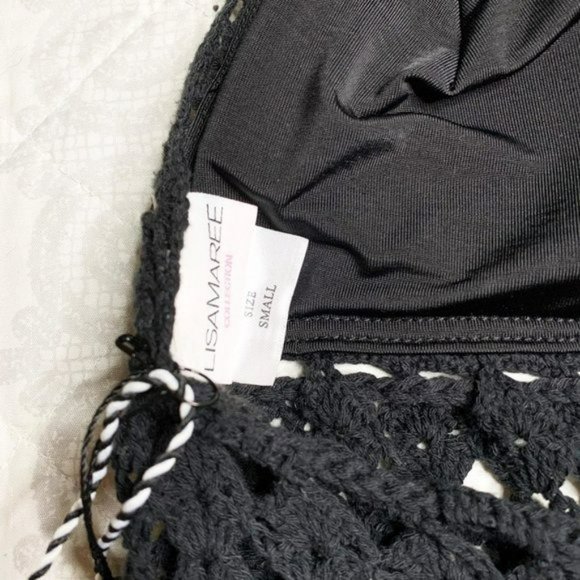 Lisa Maree Black Crochet One Piece Swimsuit - Picture 8 of 8